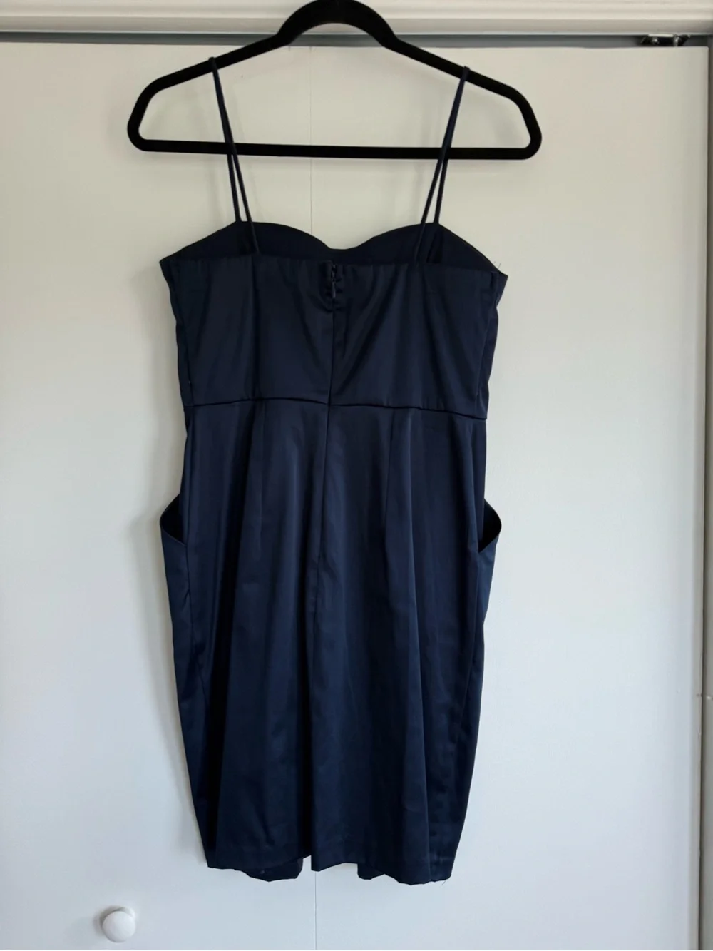 City Studio Navy Blue Mini Dress Size 5 NWT Sweetheart Pockets